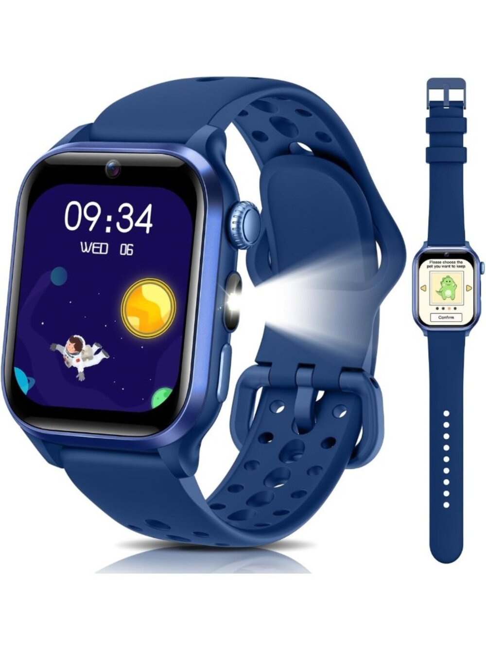 Kids Smart Watch - IP68 Waterproof, No App/Phone Needed, Built-in Flashlight